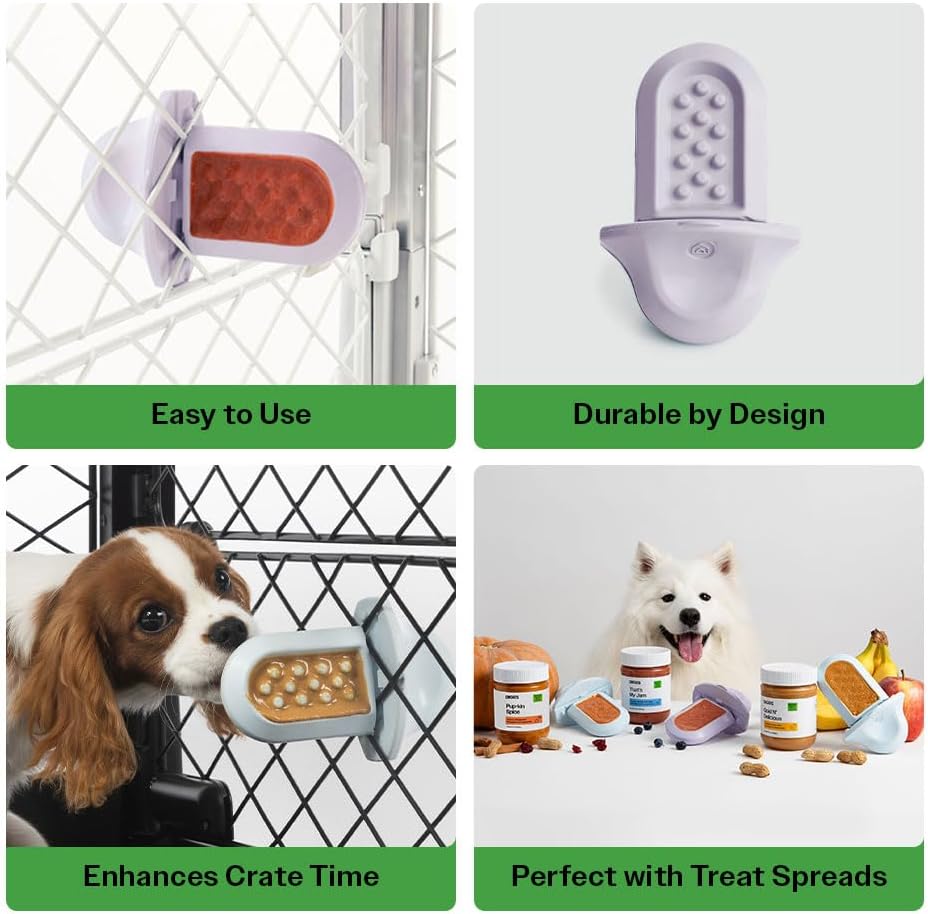 Groov Crate Training Aid for Puppies and Nervous Dogs, Calming Lick Mat