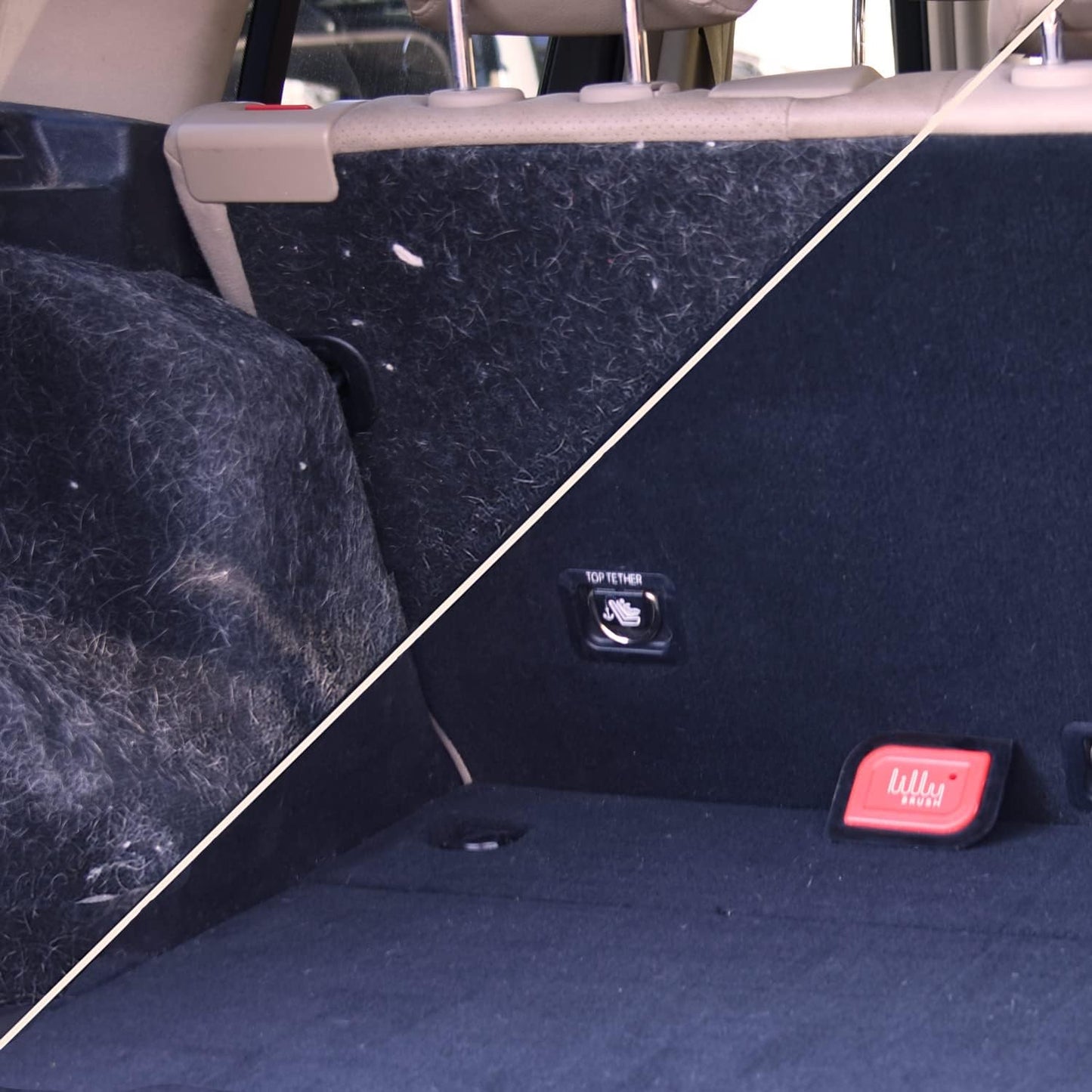 Lilly Brush Mini Pet Hair Detailer, Reusable Fur Remover for Car Interior