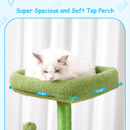 Cat Tree, 42.5-Inches Cat Tower for Indoor Cats, Plush Multi-Level Kitten Cat Condo