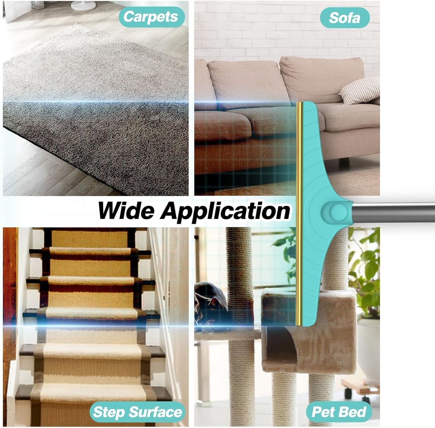 Carpet Rake for Pet Hair Removal, Pet Hair Remover