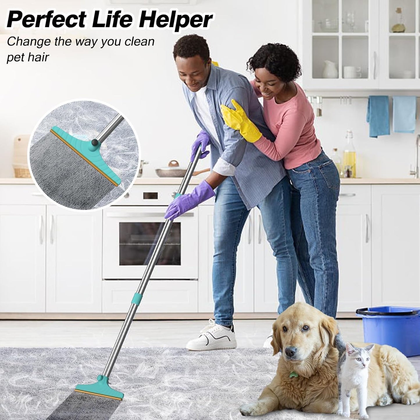 Carpet Rake for Pet Hair Removal, Pet Hair Remover