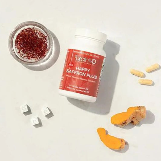 Happy Saffron Plus Saffron Extract 90 Capsules for Mood and Memory Support