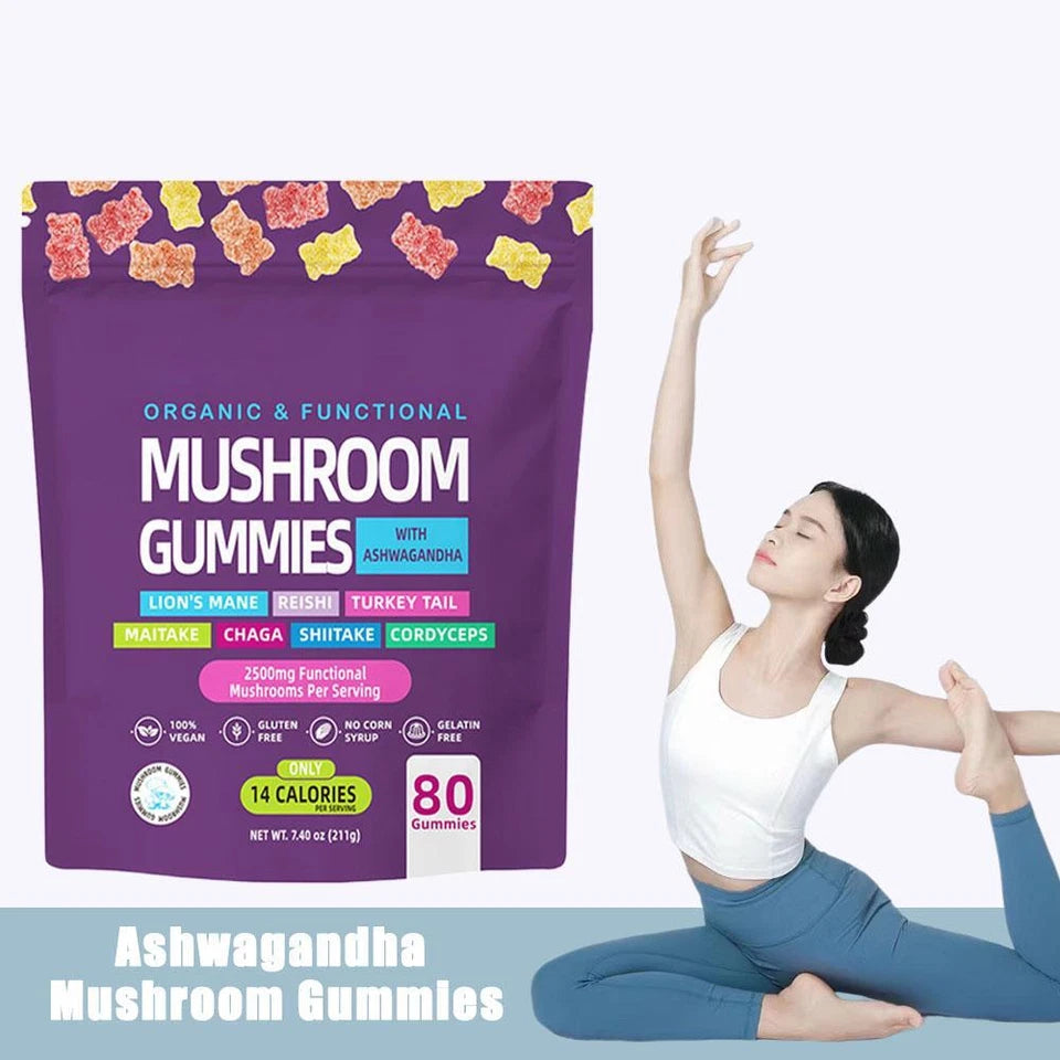 Mushroom Gummies Supplement 2500mg, Functional Mushroom Gummies